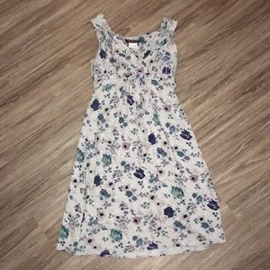 Peruvian Connection Gray Floral Viscose Dress